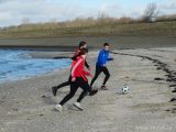 Strandtraining S.K.N.W.K. JO17-1 en JO17-2 van zaterdag 10 februari  2018 (101/163)